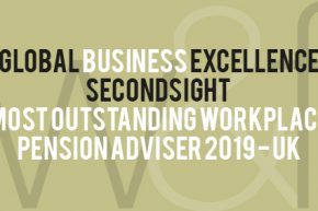Secondsight awarded Most Outstanding Workplace Pension Adviser 2019